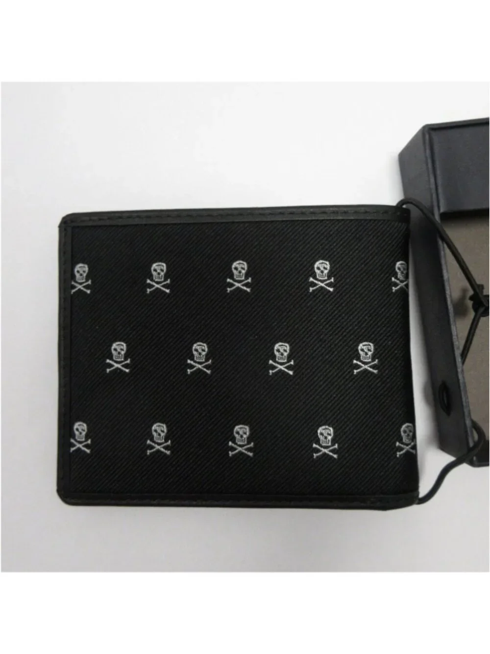 VGT Polo Ralph Lauren Wallet Skull Crossbones Billfold Canvas Leather AOP